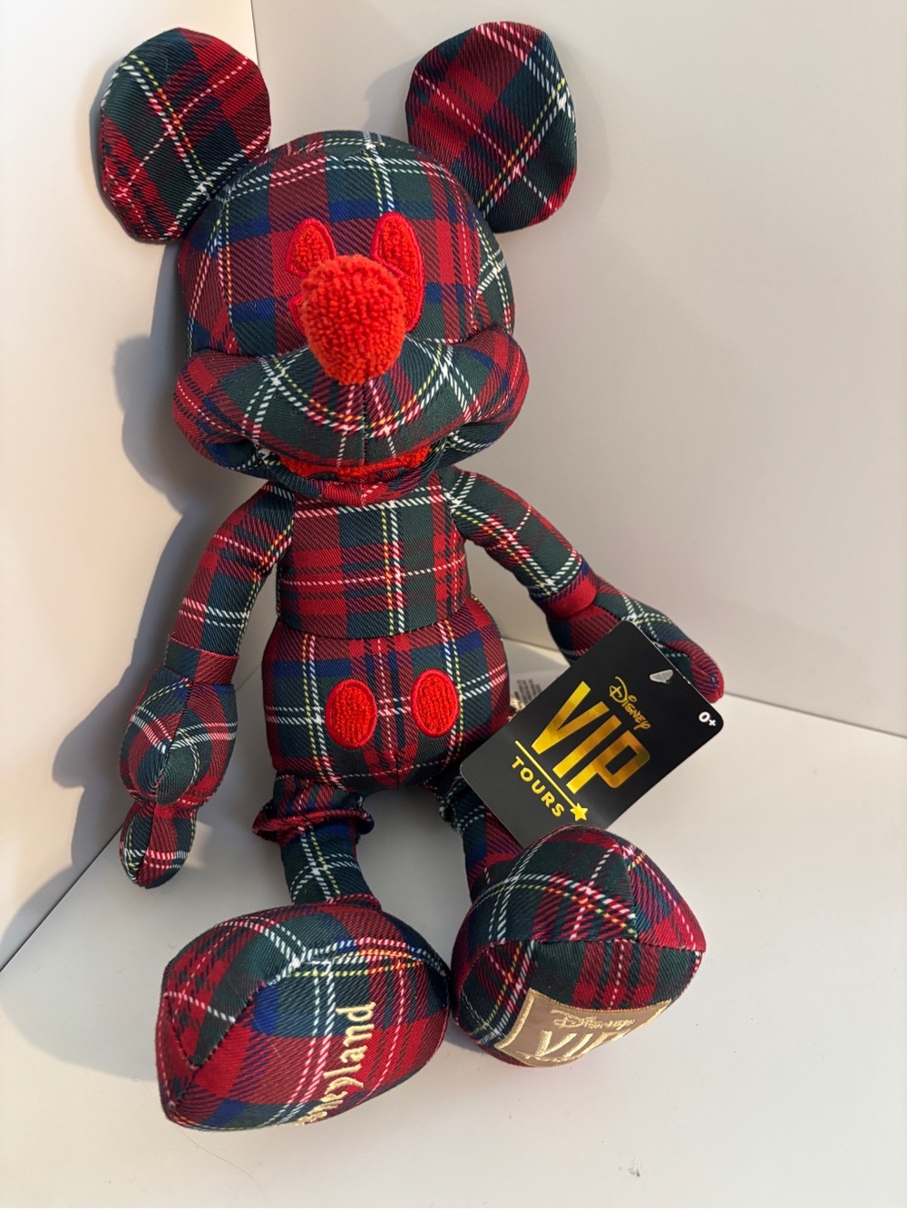 Disney VIP Tour Plaid Mickey Mouse Plush